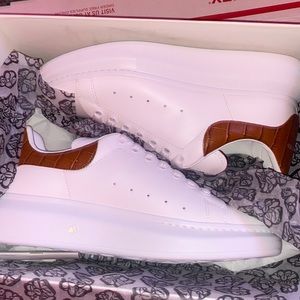 Alexander McQueen Oversized Stamped Crocodile Counter Sneakers